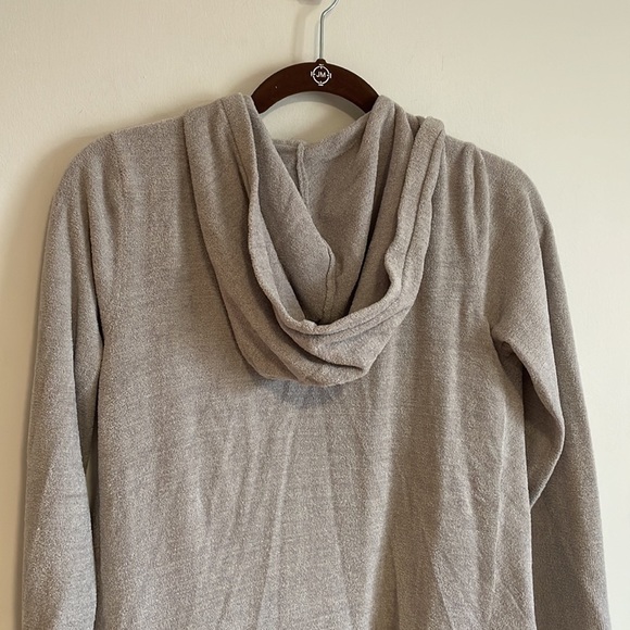 Barefoot Dreams Cardigan Cozy Chic Ultra Lite XS Gray Hood Soft Leisure Pajama - Picture 10 of 14